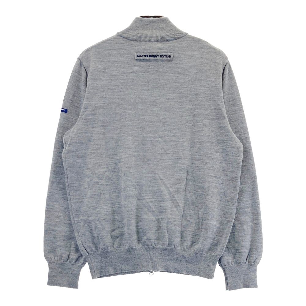サイズ 6 MASTER BUNNY EDITION マスターバニーエディション ウール ニット ジップジャケット グレー系 ゴルフウェア メンズ ストスト