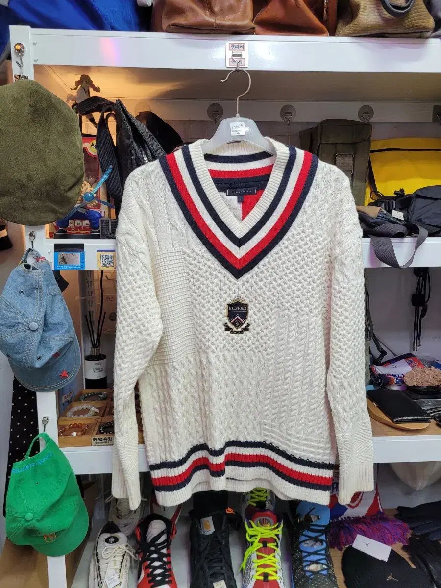 TOMMY HILFIGER トミー ヒルフィガー ケーブルニット アイボリー M 