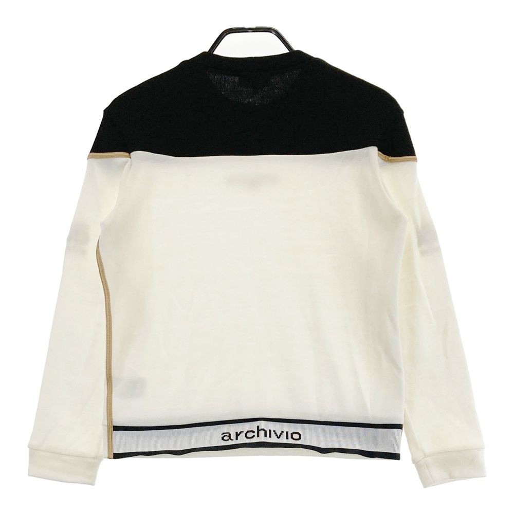 サイズ 40 アルチビオ ニットセーター ウール混 ホワイト系 ゴルフウェア レディース ストスト