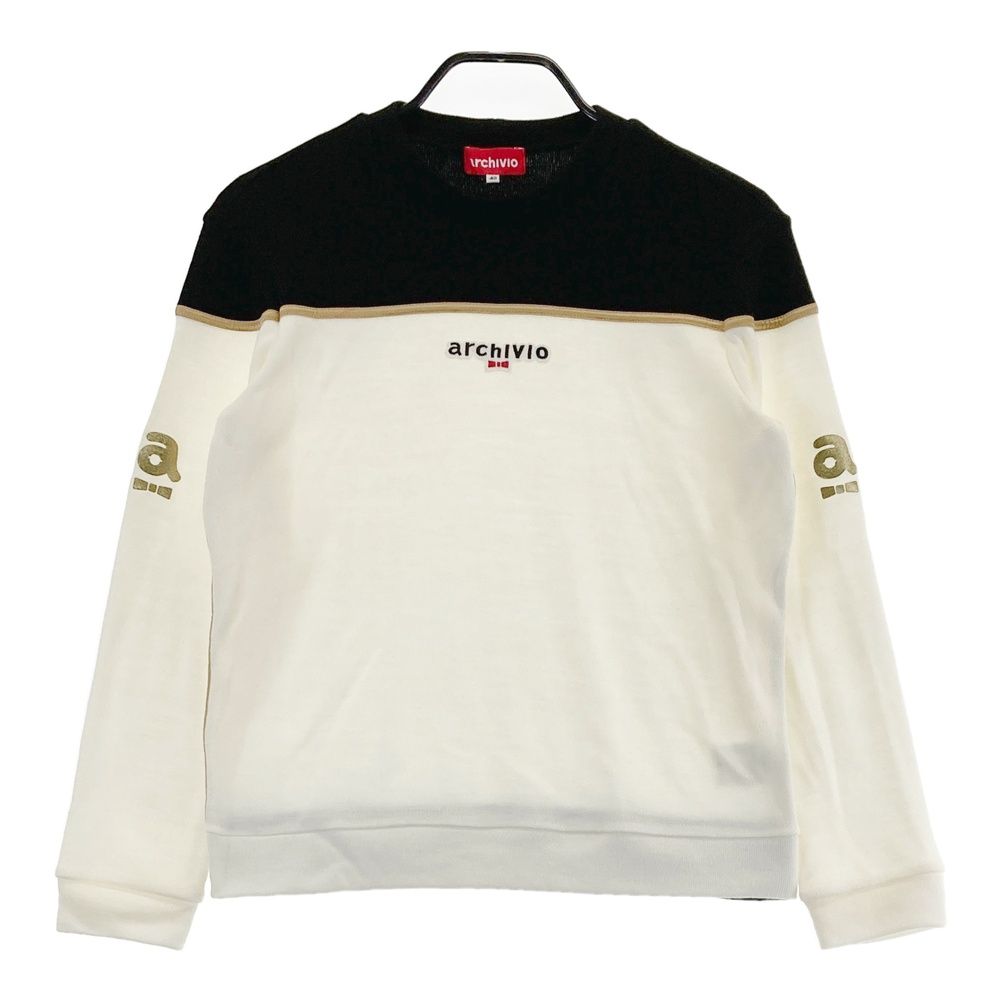 サイズ 40 アルチビオ ニットセーター ウール混 ホワイト系 ゴルフウェア レディース ストスト