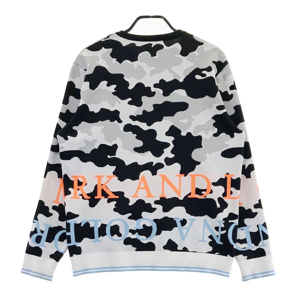 サイズ 50 MARK-LONA マークアンドロナ ニット セーター カモフラ ブラック系 ゴルフウェア メンズ ストスト