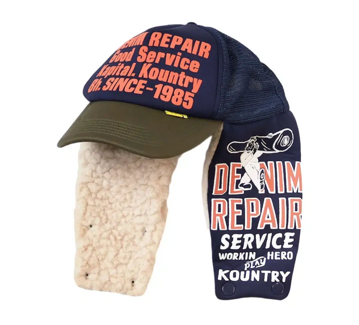 キャピタル デニム リペア サービス ランバー トラック キャップ ネイビー カーキ