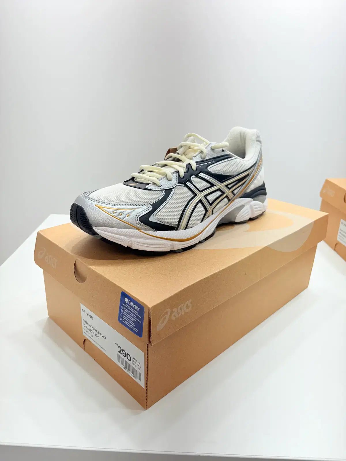アシックス GT-2160 クリーム ピュア シルバー 290
