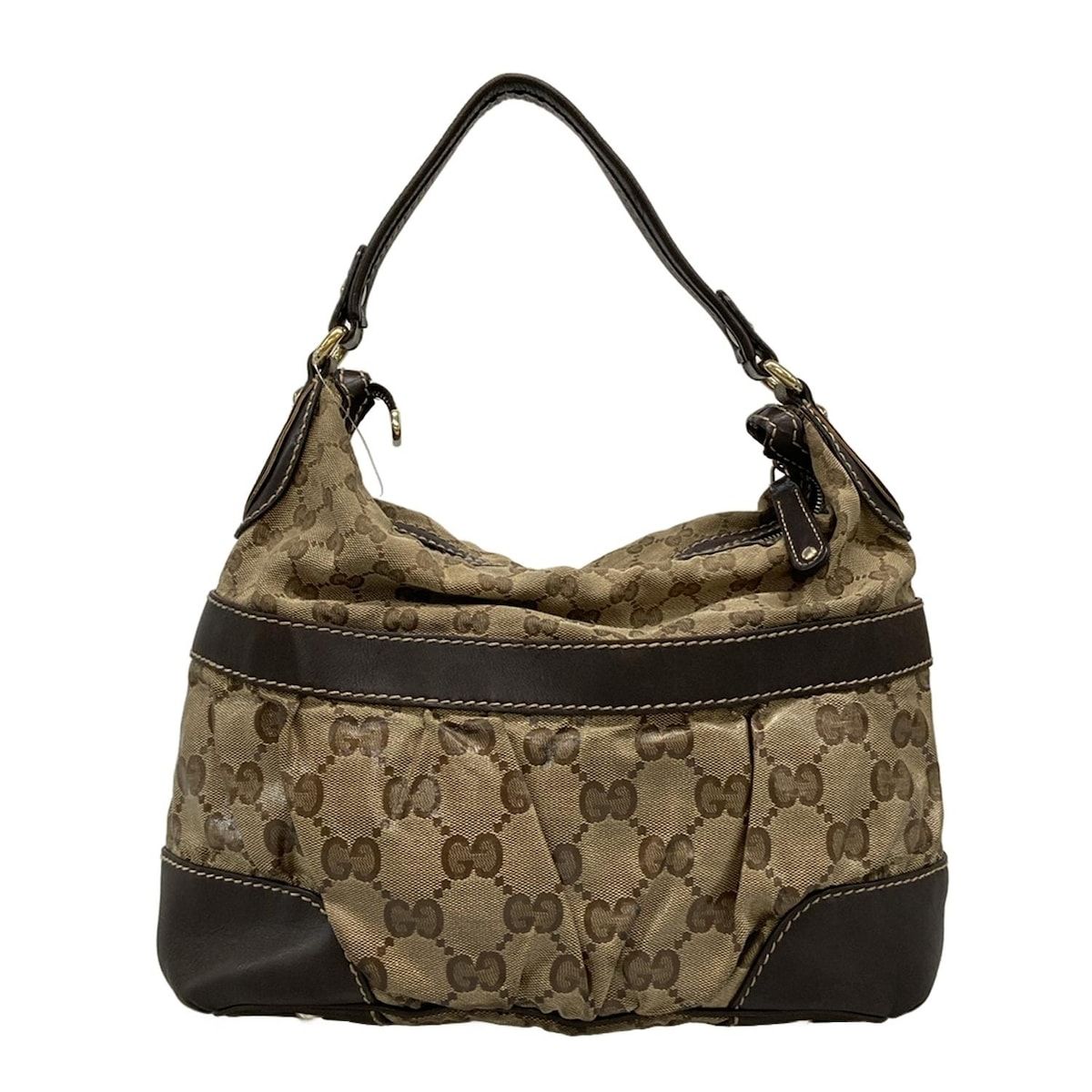 GUCCI(グッチ) ハンドバッグ クリスタルGG 223965 ダークブラウン