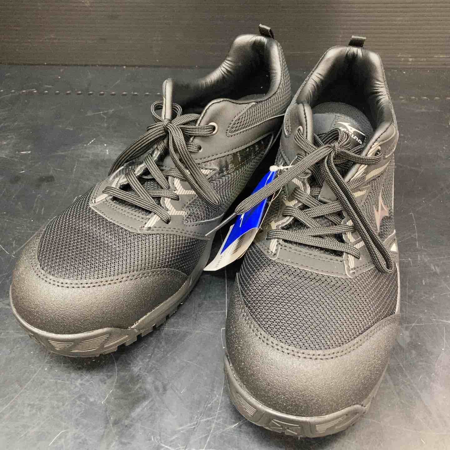 ミズノ 安全靴 オールマイティ VS 軽量 紐 メッシュ JSAA 普通作業用 A種 ブラック シルバー 27 cm 3 E