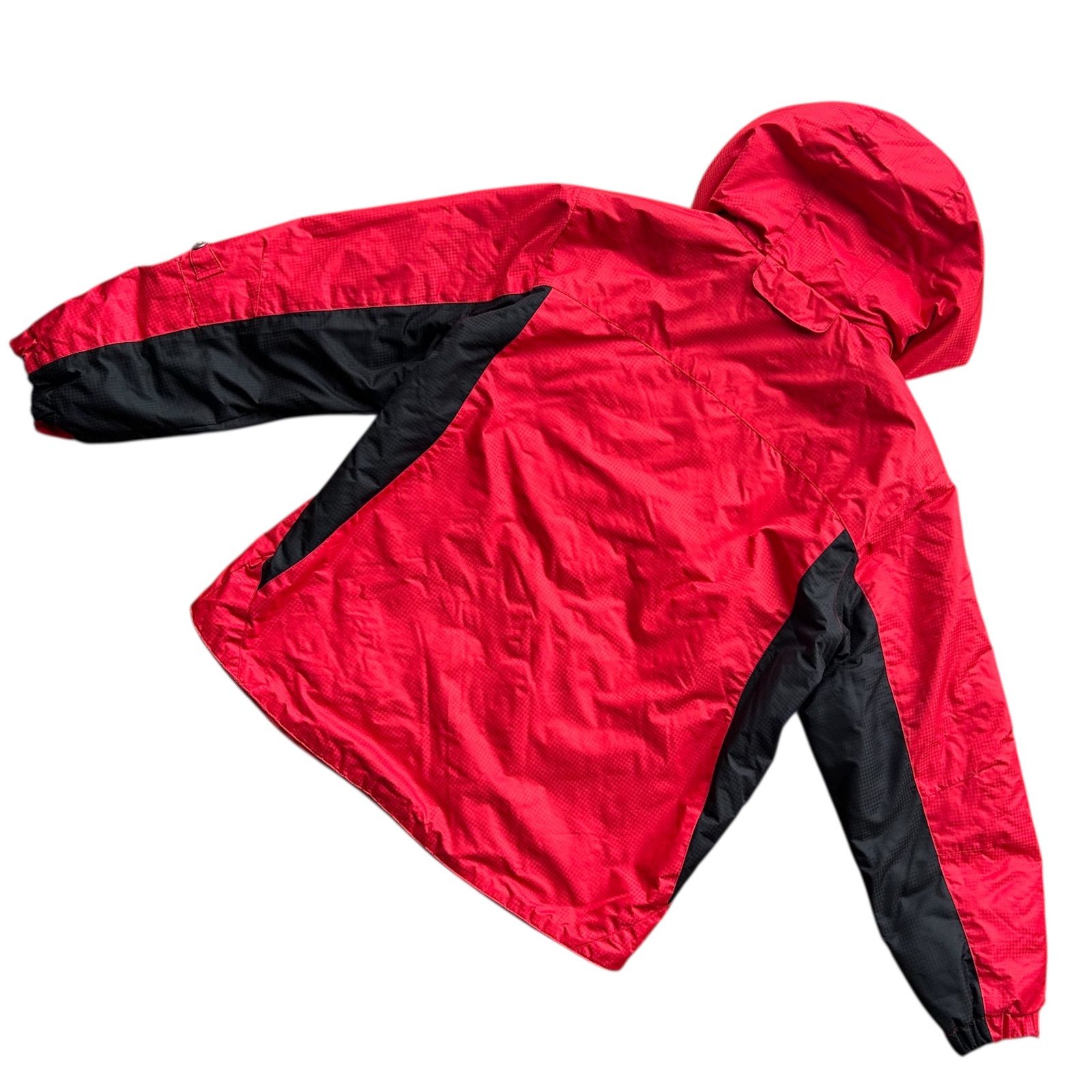 KASTLE☆スキーウェア サイズ調整可 男の子 撥水加工 上下セット 赤×黒