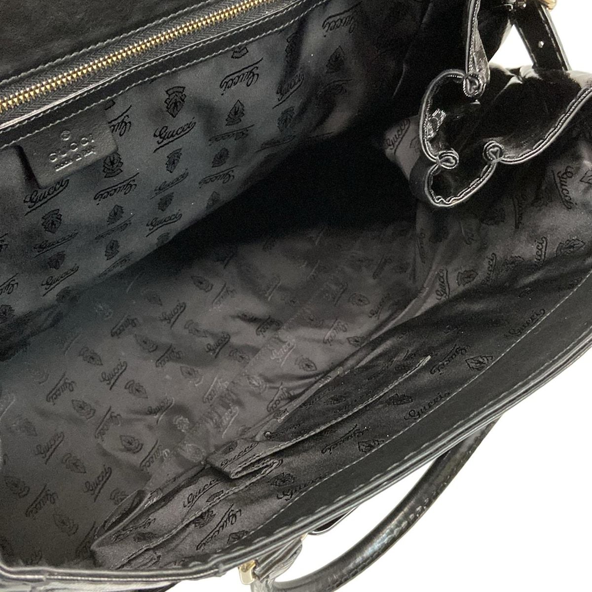 GUCCI(グッチ) ハンドバッグ クイーンライン 189881 黒 レザー - メルカリ