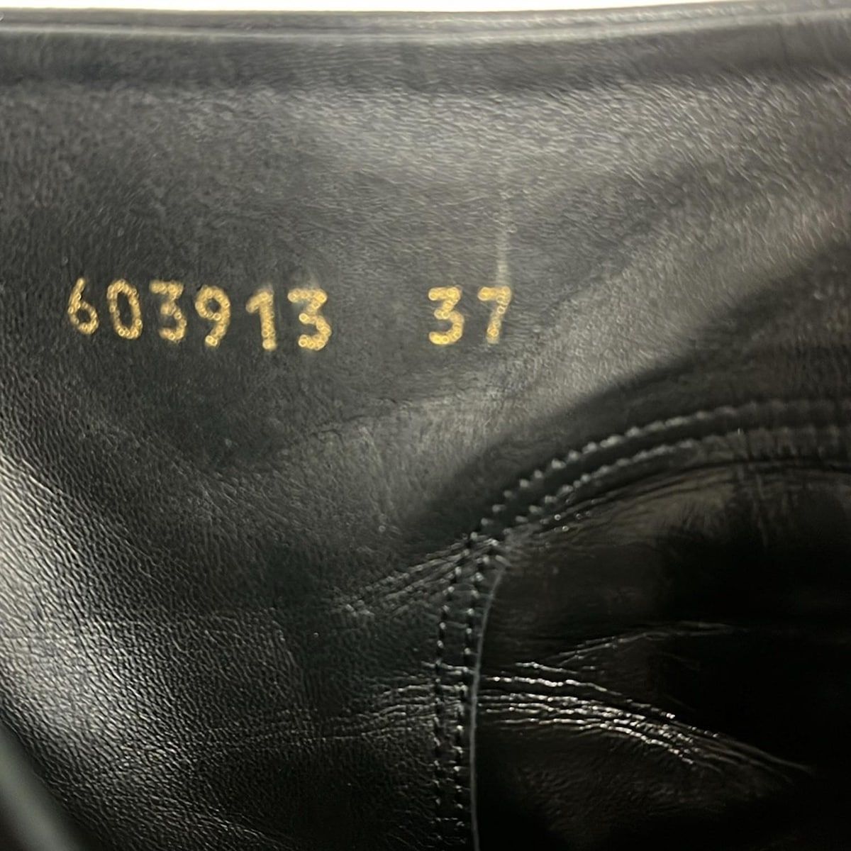  SAINT LAURENT PARIS サンローランパリ ショートブーツ 37 レディース - 603913 黒 レザー ブーティ ブーツ