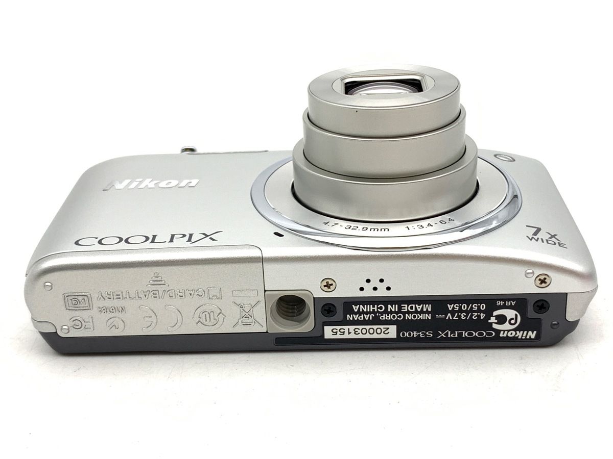 中古】 【良品】 ニコン COOLPIX S3400 シルバー - メルカリ
