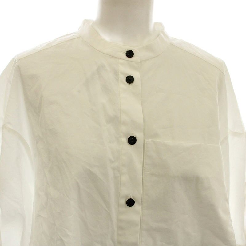レディース エンフォルド ENFOLD 25AW NOTE SHIRT バンドカラー シャツ 