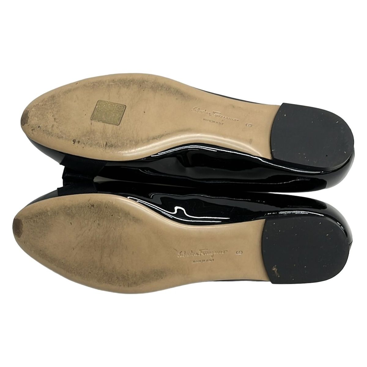 超美品 Ferragamo オールレザー フラットシューズ 6 1/2 超美品 Ferragamo オールレザー フラットシューズ 6 1/2