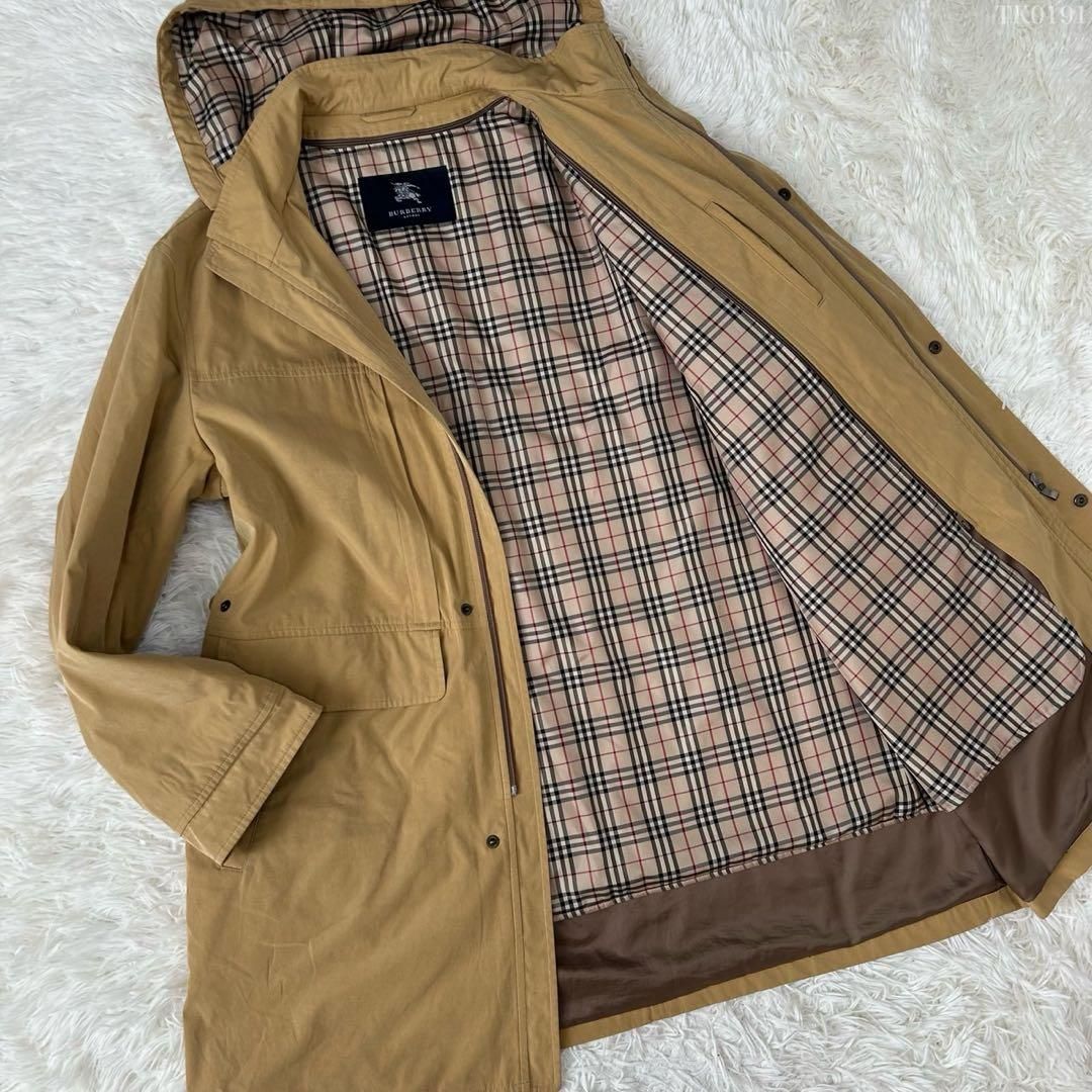 バーバリーロンドン　モッズコート　キルティングライナージャケット　タヌキファー 美品/LL】BURBERRY LONDON バーバリー ロンドン モッズコート