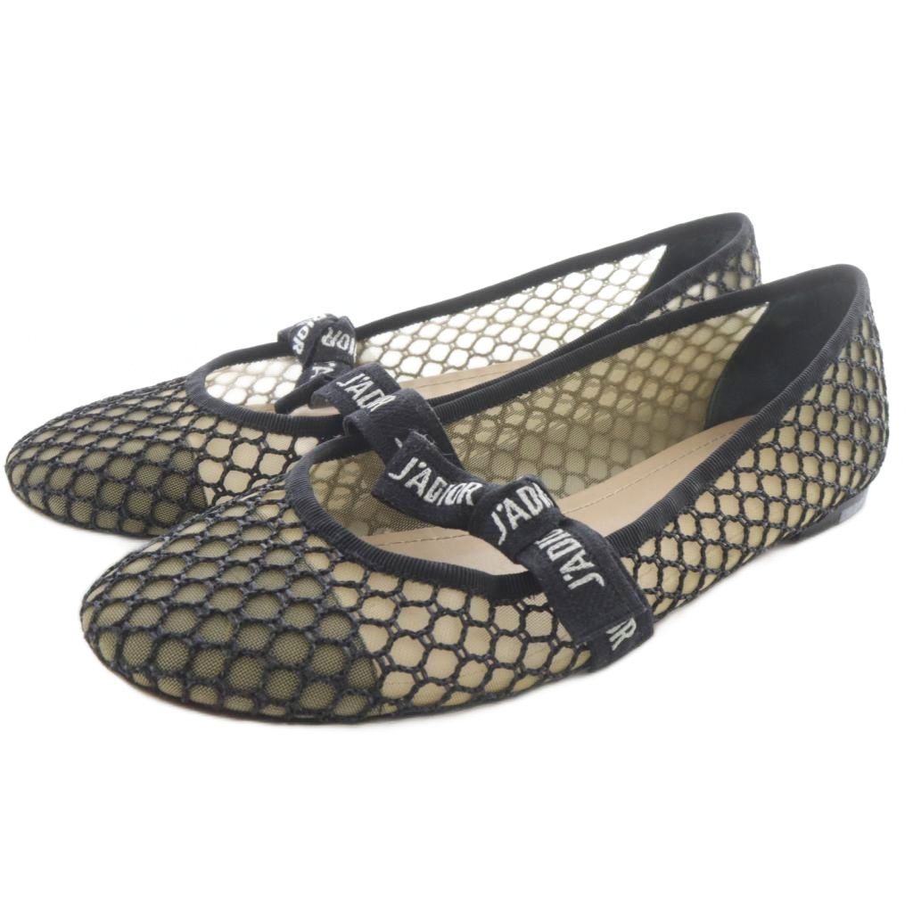 クリスチャンディオール Christian Dior メッシュ フラットパンプス