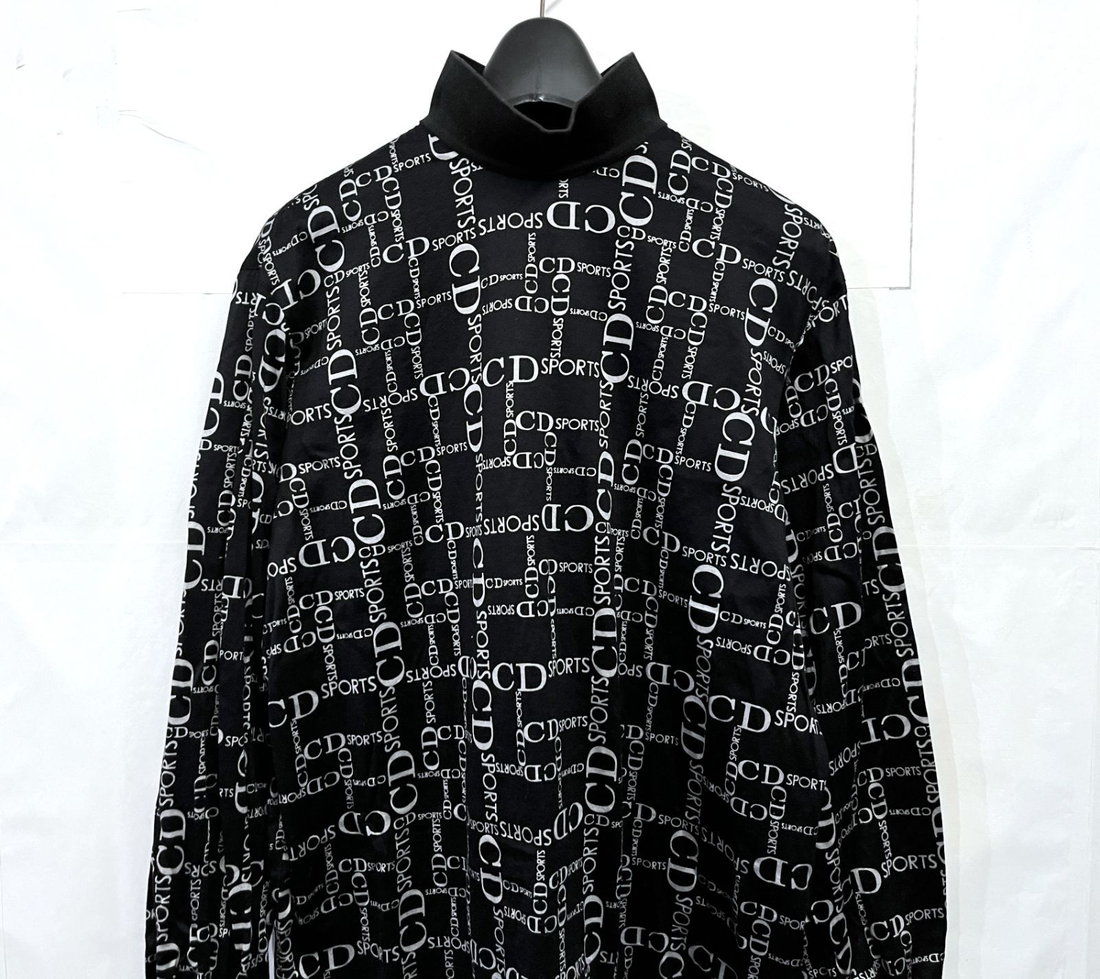 90 s ヴィンテージ Christian Dior SPORTS｜クリスチャンディオールスポーツ ロゴ総柄 ハイネック ロングスリーブ カットソー ロンT ゴルフ