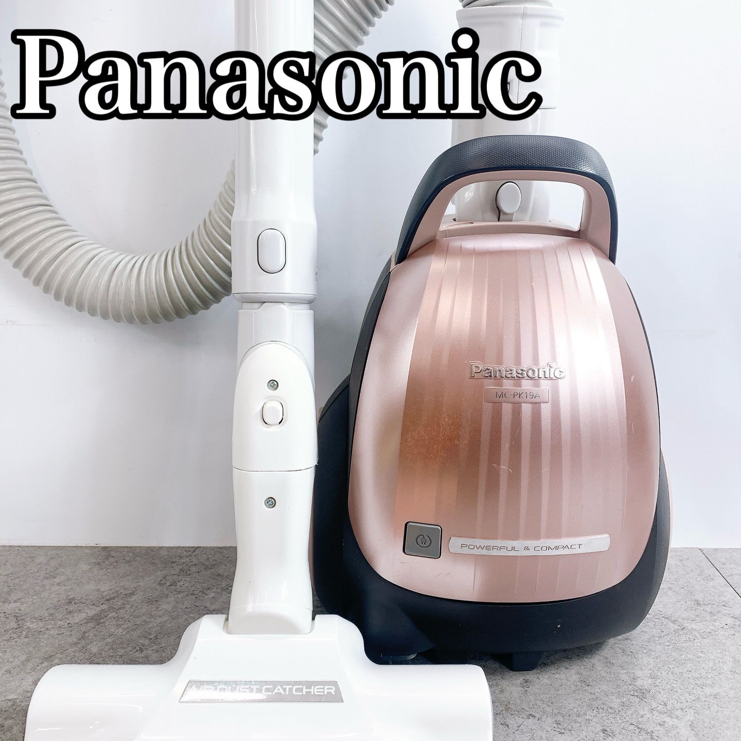 2018年Panasonic 紙パック式掃除機 MC-PK19A-P 紙パック付 H-203 Panasonic 電気掃除機 MC-PK19A-P ピンク 2018年製 中古 動作品