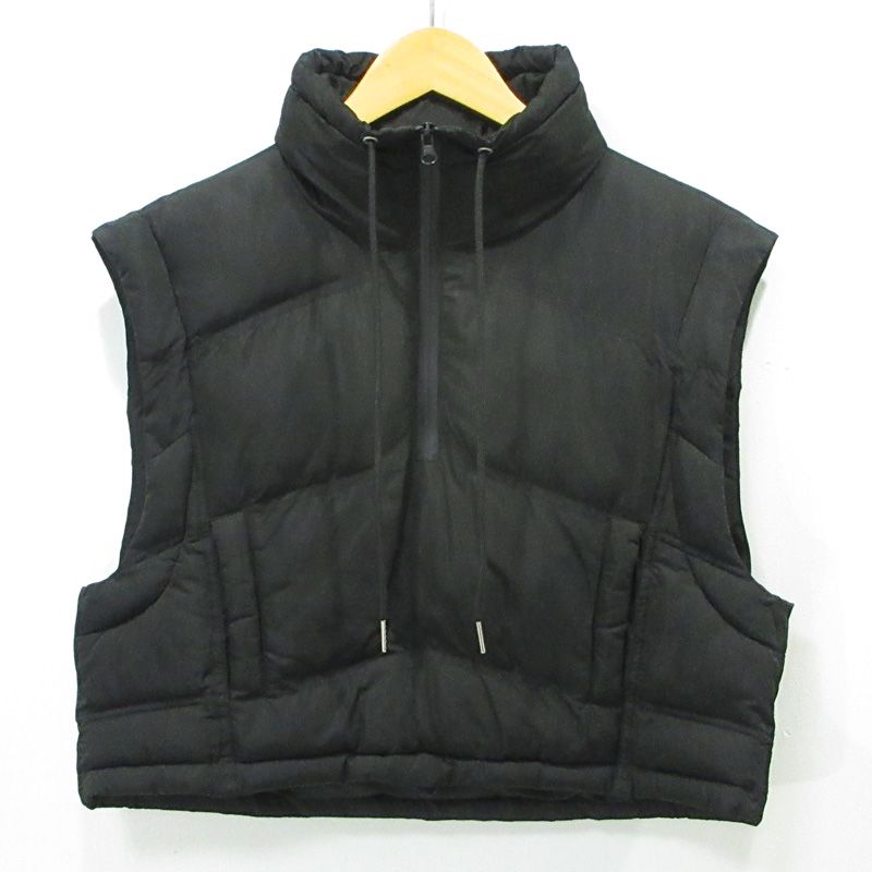 トゥデイフル ハーフジップ中綿ベスト プルオーバー ブラック サイズ 38 112