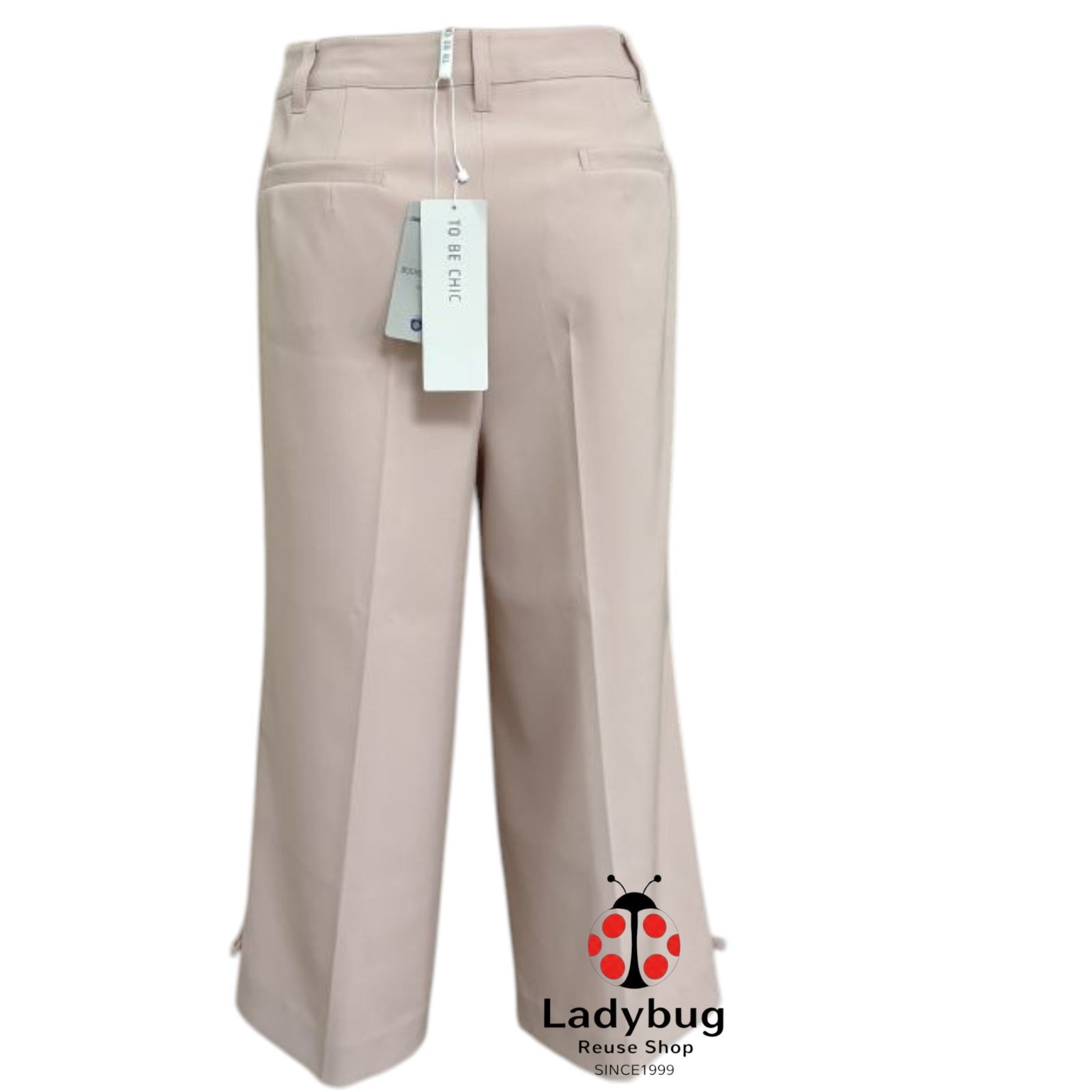 TO BE CHIC トゥービーシック レディース ワイドパンツ さらさら ドライ 接触冷感 クロップド丈 ピンク 40号 春 夏