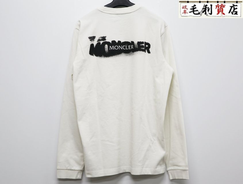MONCLER モンクレール K20918D00001 T-SHIRT LOGO SIZE-M L⁄S COTTON