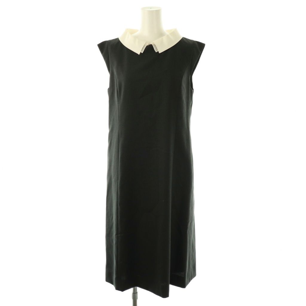 フォクシー FOXEY Dress Silver Lily ワンピース ノースリーブ ミモレ  