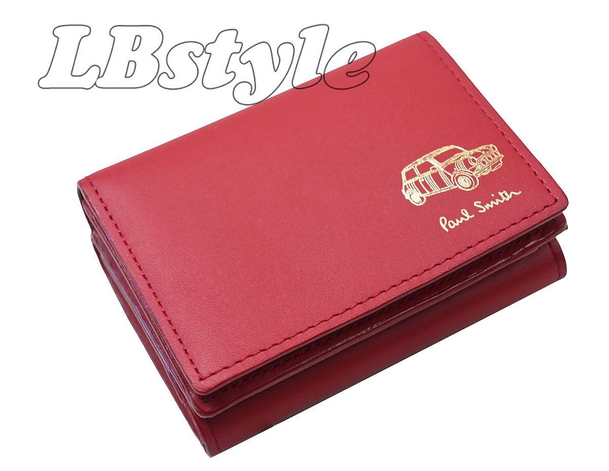 Paul Smithポールスミス ミニエンボス 三つ折り財布 折財布 小銭入れ ポールスミス 財布 三つ折り財布 paulsmith ミニエンボス牛革 三つ折り