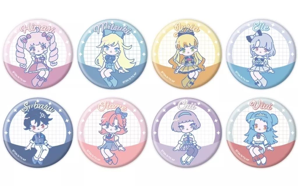 新品】バッジ・ビンズ 【ボックス】ひみつのアイプリ 缶バッジ 04.公式