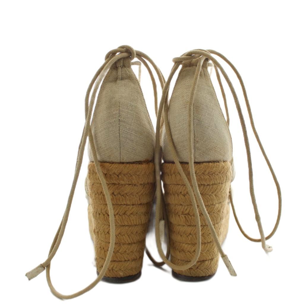 エルメス HERMES サンダル ウェッジソール 35 ベージュ /AN34 - メルカリ