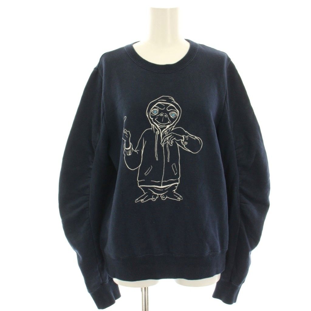 ミュベール muveilブルー小鳥の刺繍ブラウススウェット MUVEIL ネイビー フラワー 花 鳥 刺繍 装飾品 トレーナー - メルカリ