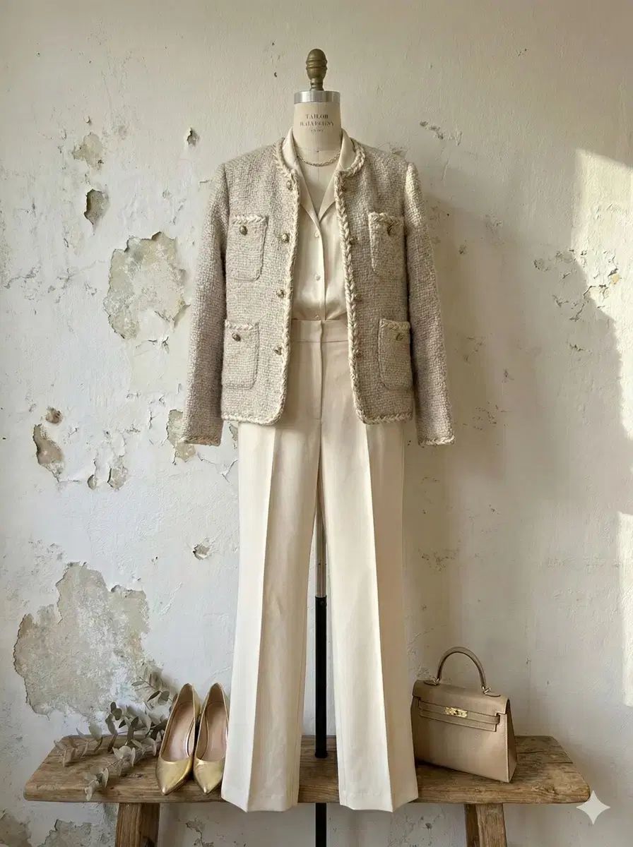  ヴィンテージ ムード ツイードジャケット テーラードジャケット ジャケット アウター