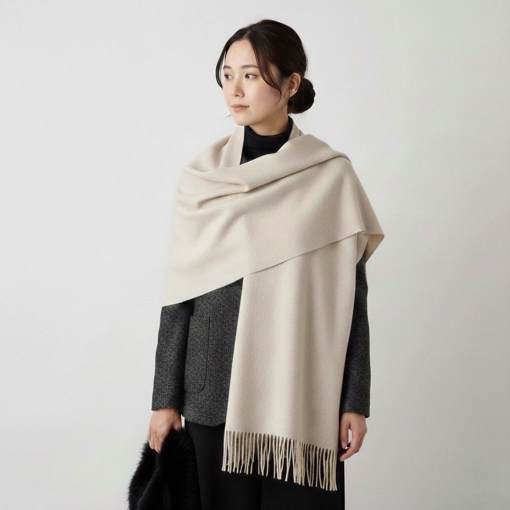 ASAUCE MELER アソースメレ カシミヤ100% 大判ストール マフラー