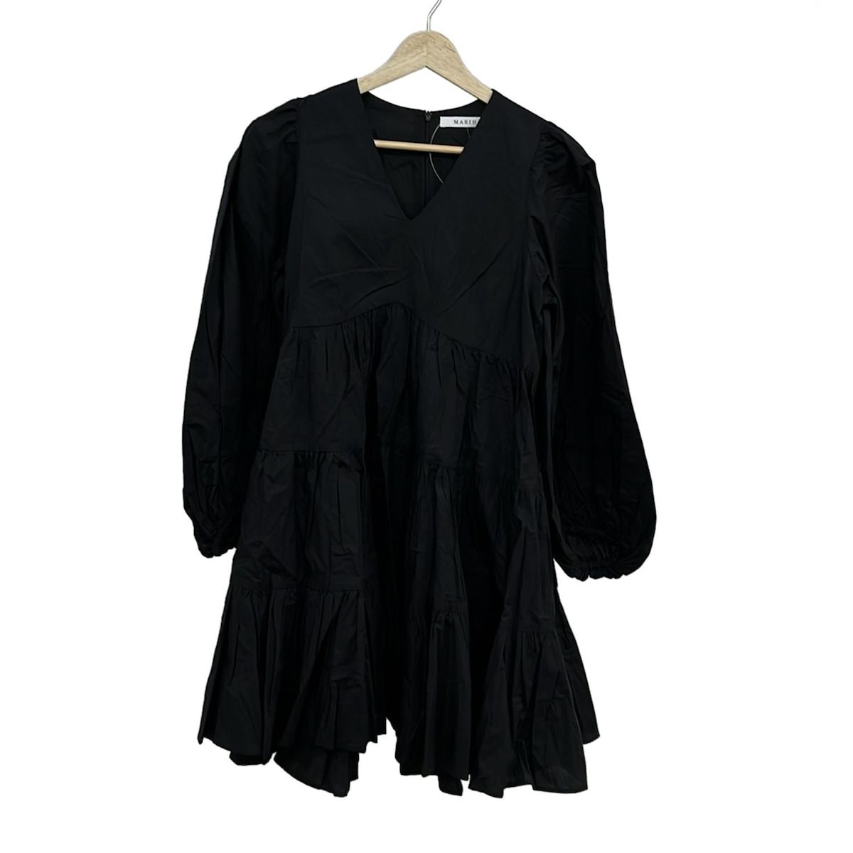 値下げ⭐︎マリハ⭐︎ワンピース⭐︎サイズ36 MARIHA(マリハ) ワンピース サイズ36 S レディース美品 - 黒 Vネック