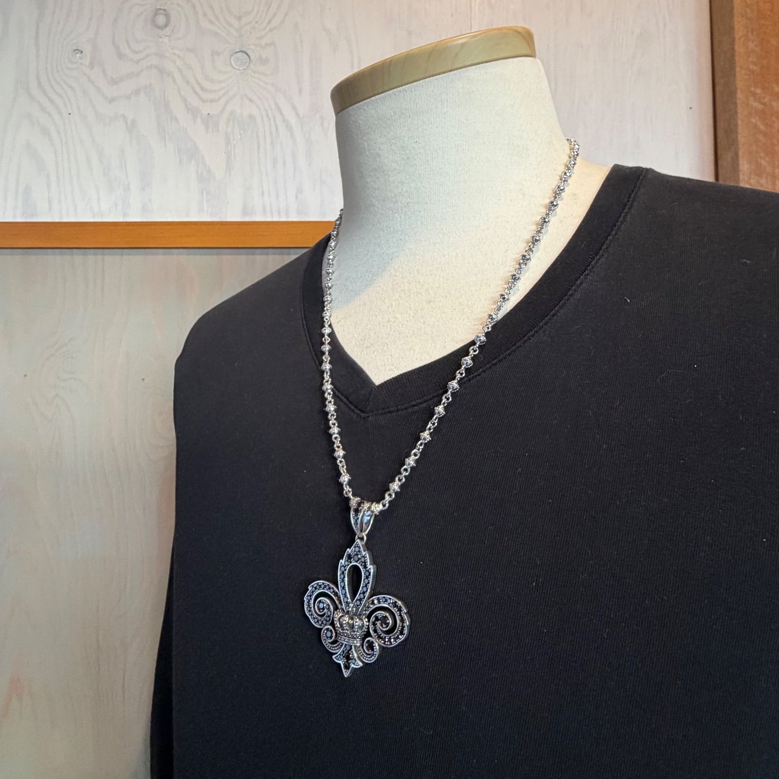  F.D.L. ペンダントx 60 cm Carved Ball Chain ジャスティンデイビス JUSTIN DAVIS ネックレス アクセサリー