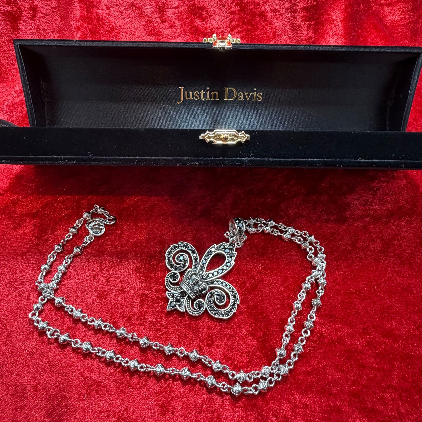 F.D.L. ペンダントx 60 cm Carved Ball Chain ジャスティンデイビス JUSTIN DAVIS