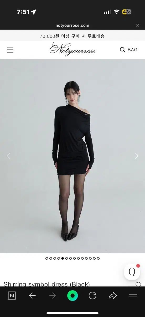 ノットユアローズ シャーリング シンボル ドレス ミニ ワンピース