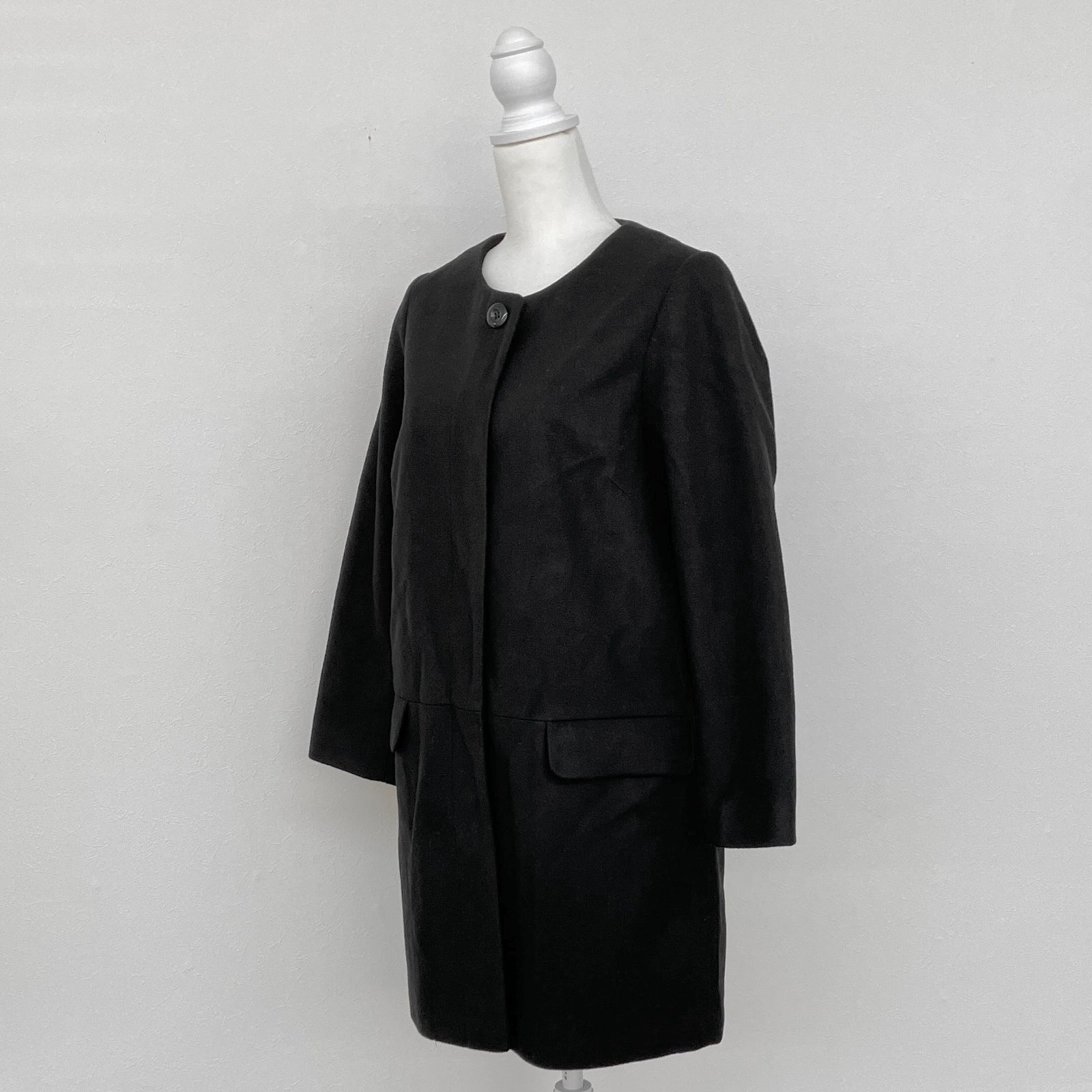  NANO universe ナノ ユニバース ブラック ノー ジャケット SIZE HMR 101-23 ノーカラージャケット ジャケット アウター