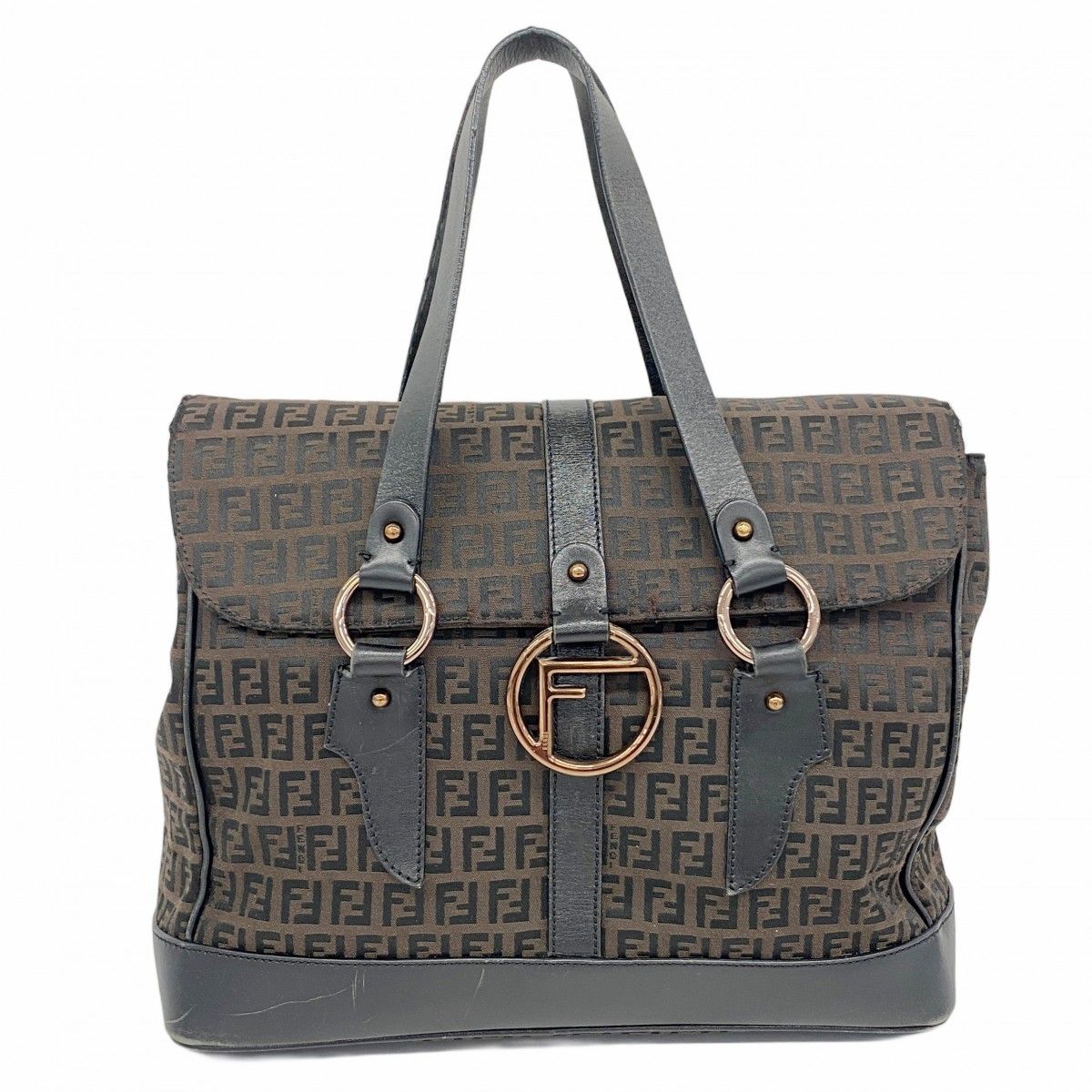 ☆SALE【5pa0700】フェンディ ハンドバッグ ズッキーノ ナイロン