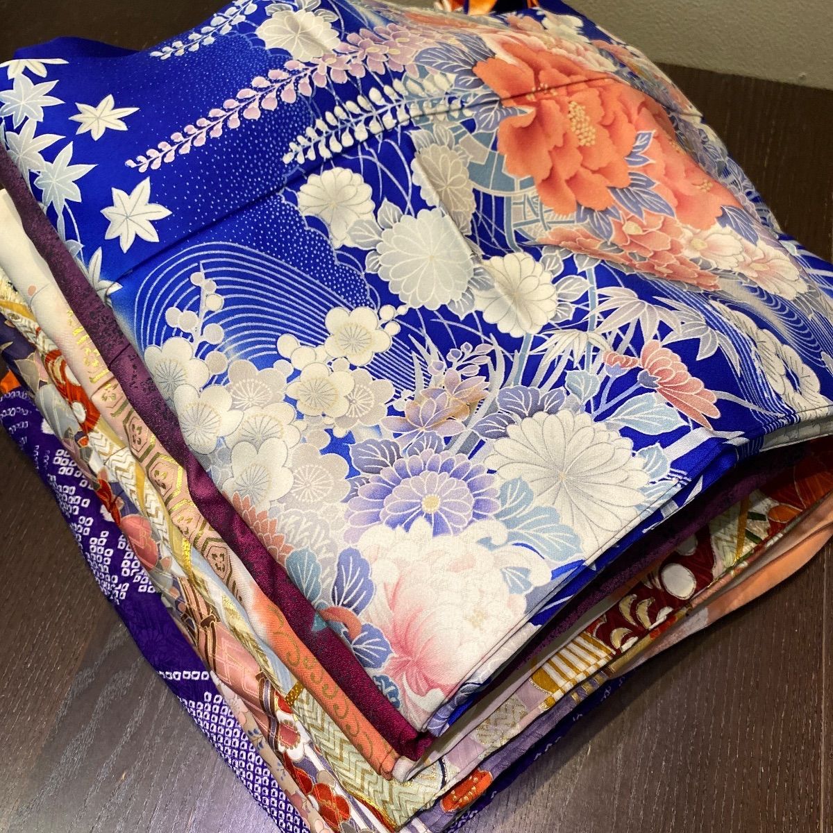まとめ売り】正絹振袖7枚 リメイク素材 ハンドメイド向け - メルカリ