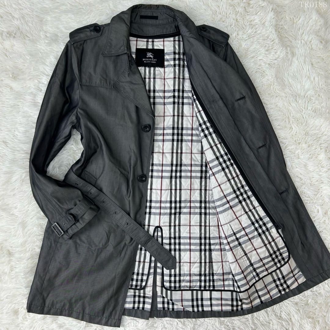 美品/LL】BURBERRY BLACK LABEL バーバリー ブラックレーベル トレンチ