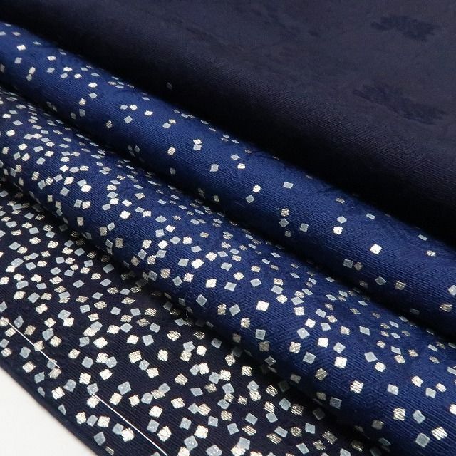  ❁tomihisa❁未着用 藍香房 金彩友禅 和田光正 藍染 着物 正絹 仕付け糸付”星空を纏うように静かに輝く金彩”付下げ 7434 訪問着 付け下げ 着物