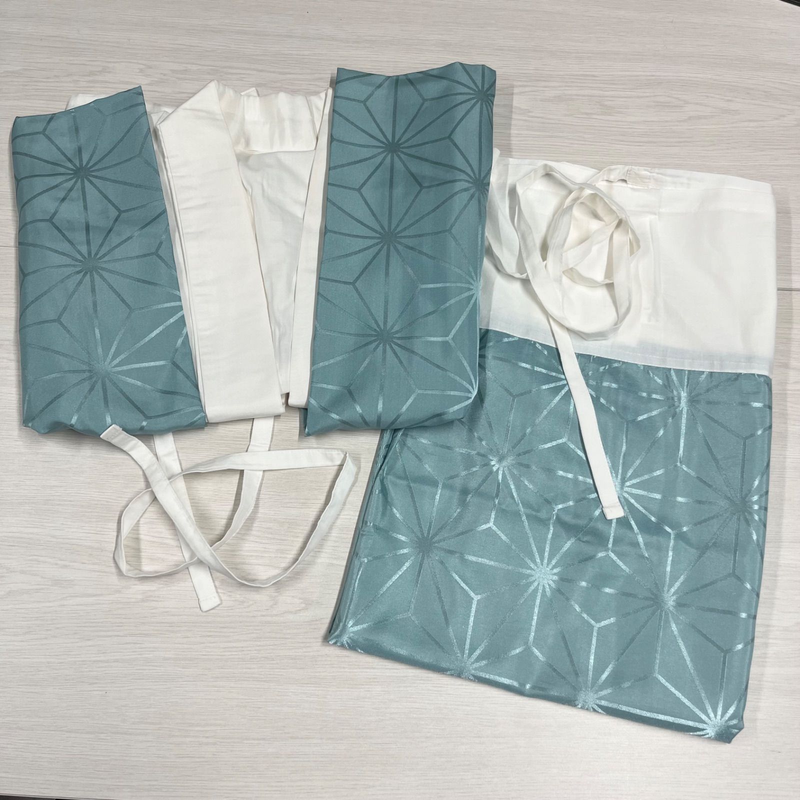 二部式襦袢 肌襦袢 半襦袢 裾除け セット Lサイズ 緑 白 40 - メルカリ