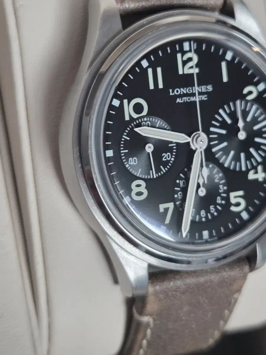  LONGINES ロンジン BIG アイ 21年 11月 海外 スタンピング ワイドデニム 自動巻き時計 腕時計(アナログ)