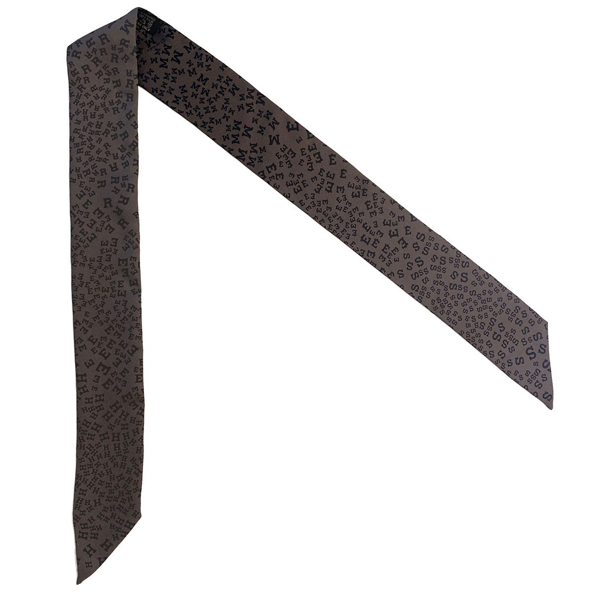 エルメス HERMES ツイリー シルクスカーフ アルファベットロゴ柄 レディース