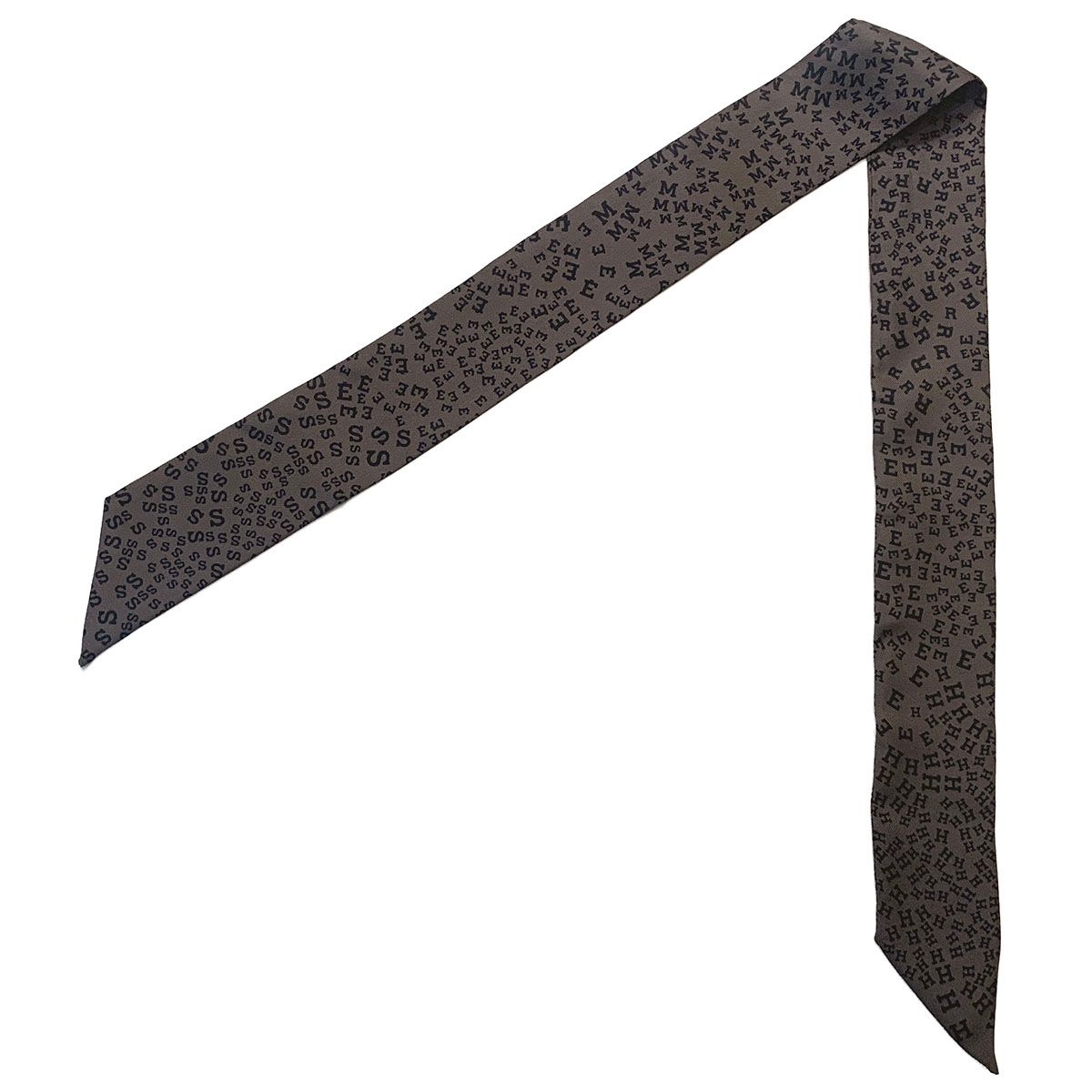 シルクスカーフ アルファベットロゴ柄