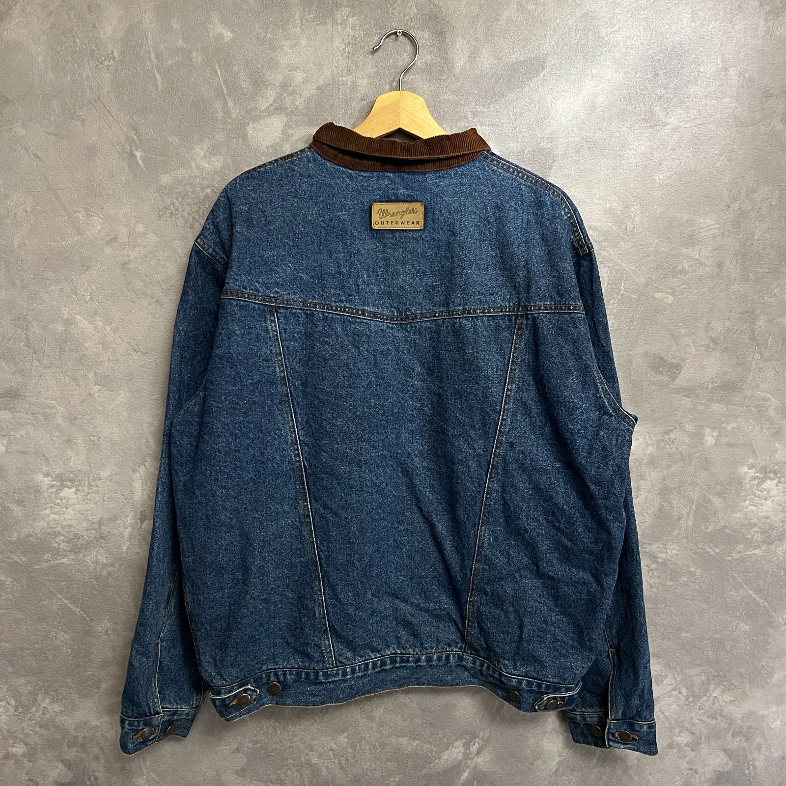 00s Wrangler デニムジャケット 襟コーデュロイ 濃紺 サイズL - メルカリ
