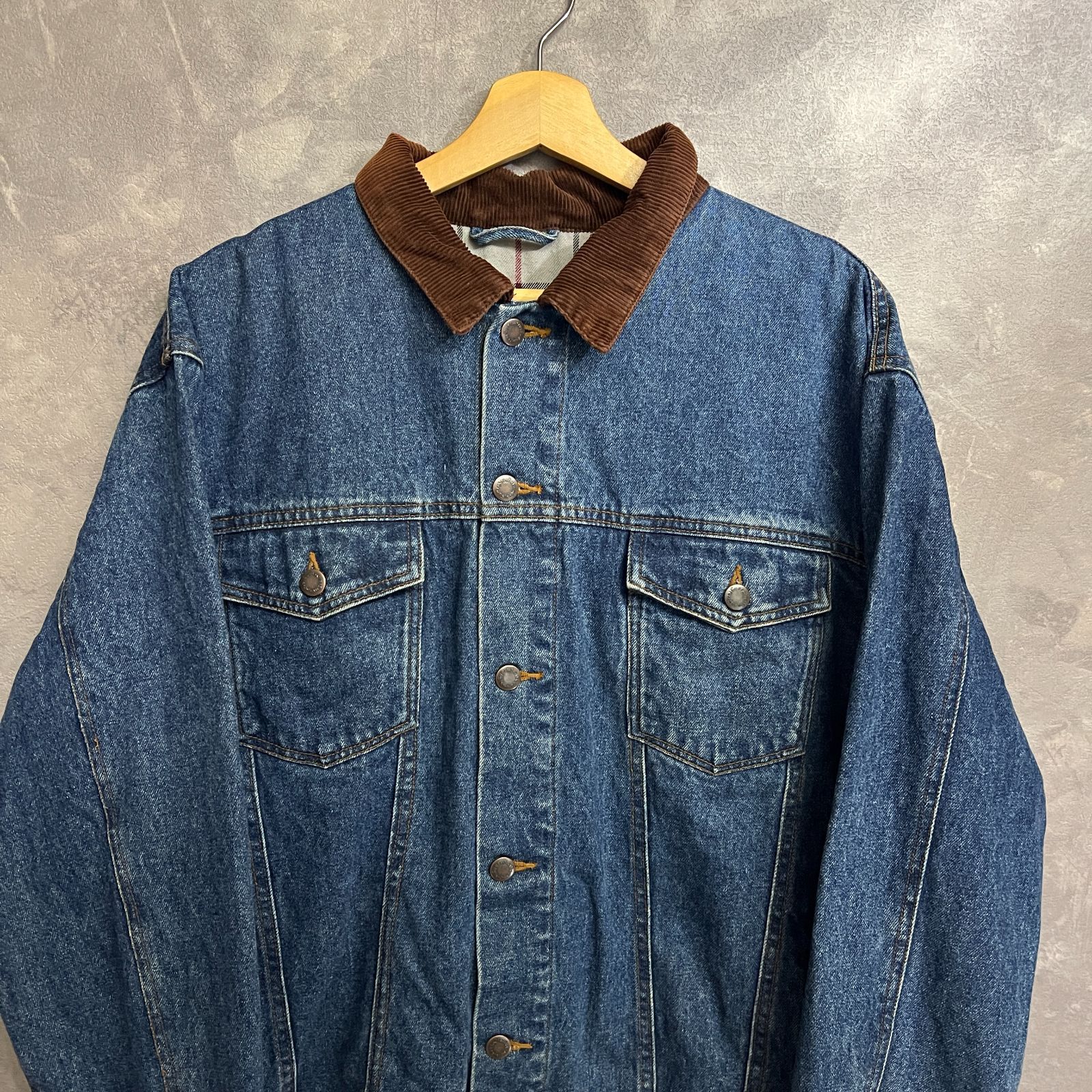 00s Wrangler デニムジャケット 襟コーデュロイ 濃紺 サイズL - メルカリ