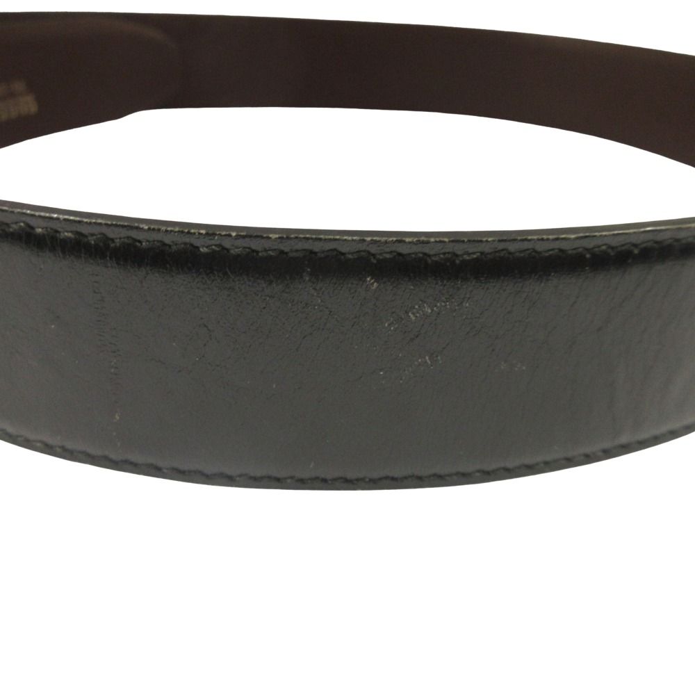 GUCCI グッチ Gバックル ベルト レザー ロゴ #70・28 黒 ブラック