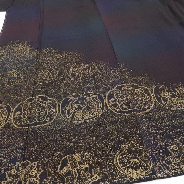 ❁tomihisa❁新品 前田仁仙 落款 暈し 着物 正絹 仕付け糸付