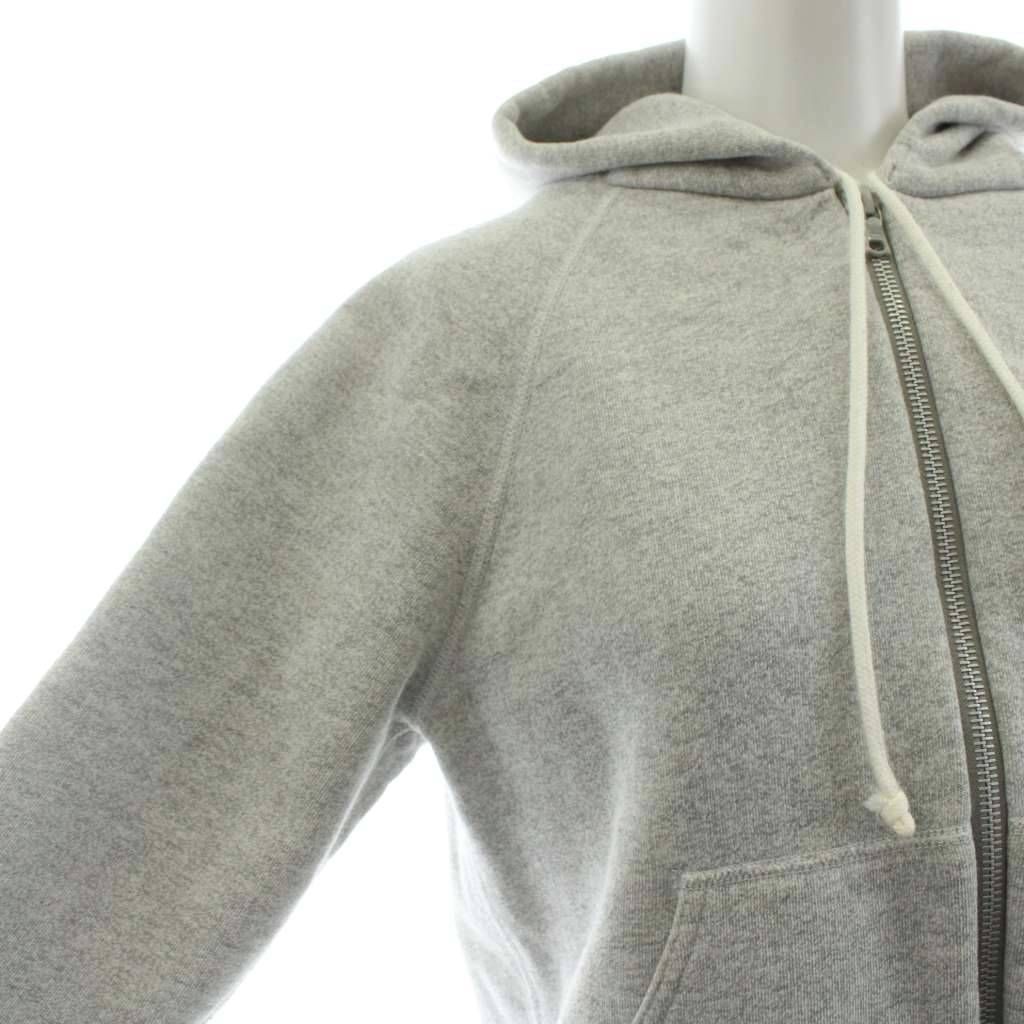 ドゥロワー Drawer ツリウラケ ジップパーカー 長袖 コットン 2 グレー