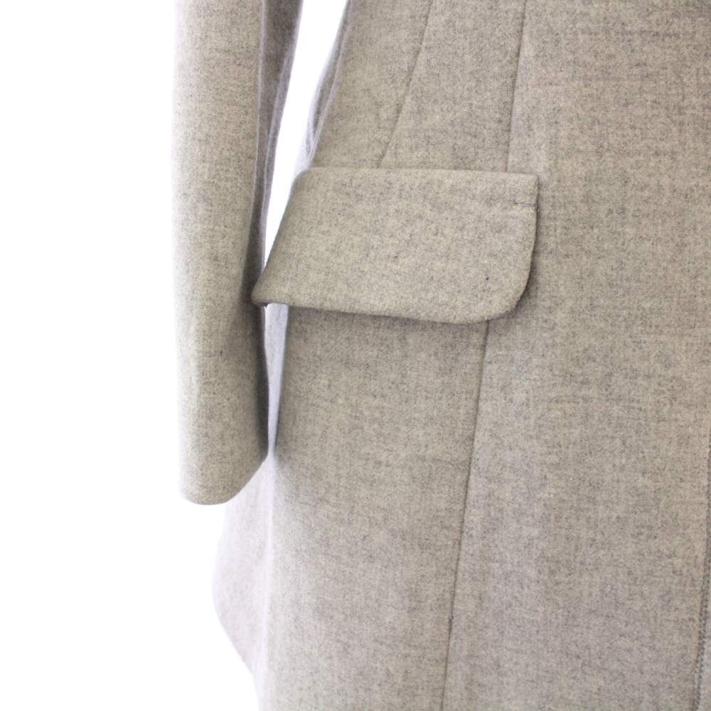 ミュウミュウ miumiu ノーカラーコート アウター ミドル丈 ウール 40