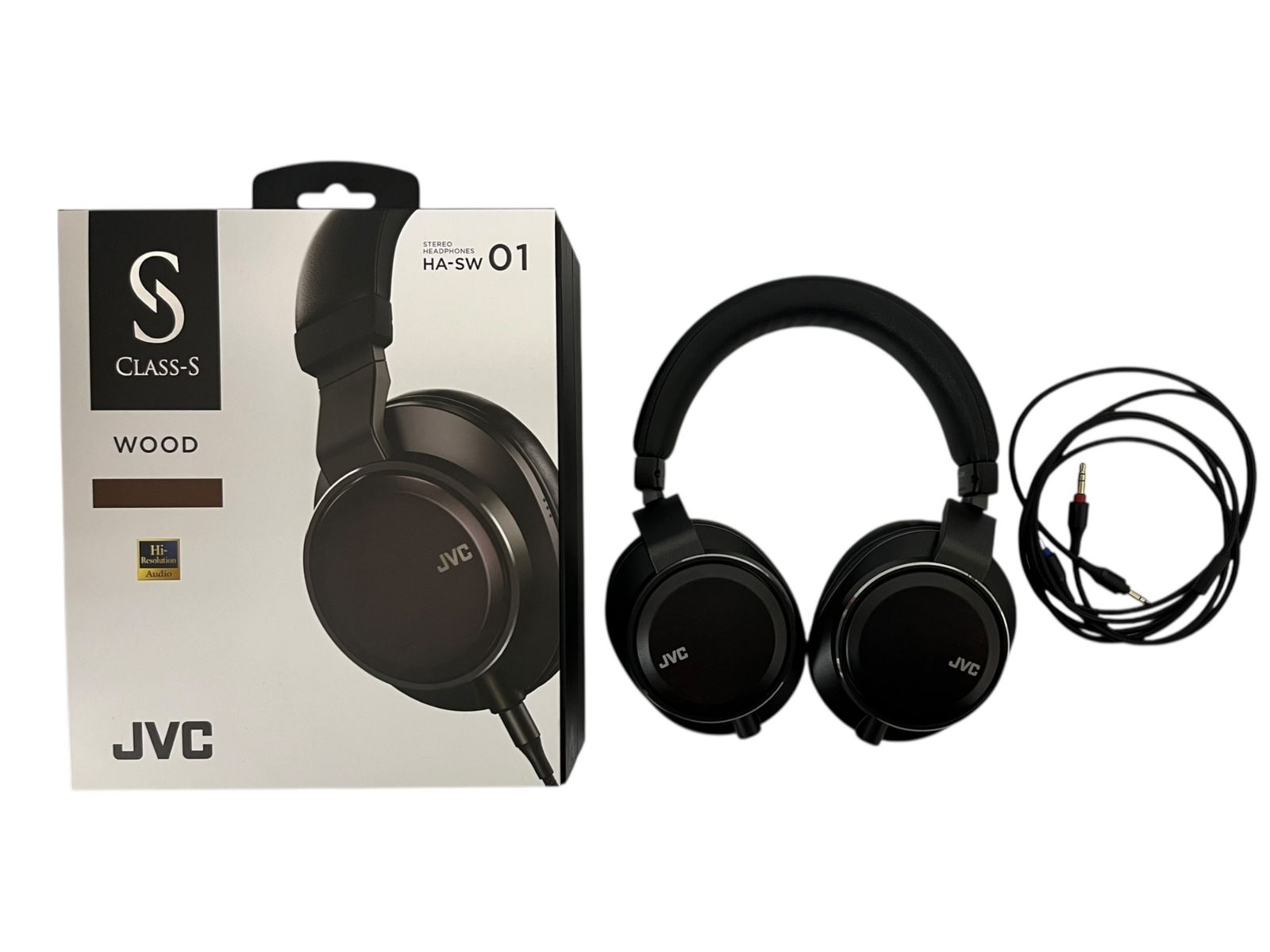 JVC Victor ジェイブイシービクター ケンウッド ハイレゾ対応ステレオヘッドホンWOOD HA SW 01 ブラック 家電 199