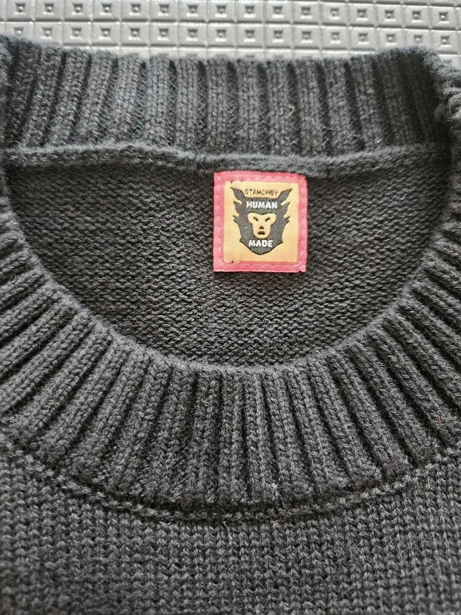 HUMAN MADE ヒューマンメイド ハート ロゴ ニット ブラック - メルカリ